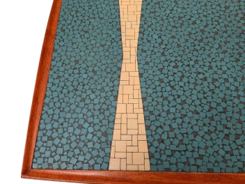 Mid-Century Modern Coffee Table with Mosaic Top by Berthold Muller, 1950s